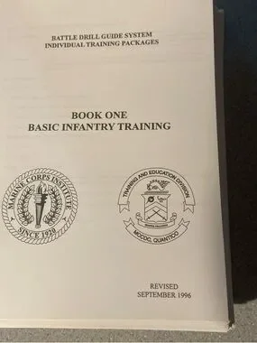 Usmc Book Command Other | Usmc Book One Basic Infantry Training Book Battle Drill Guide ...